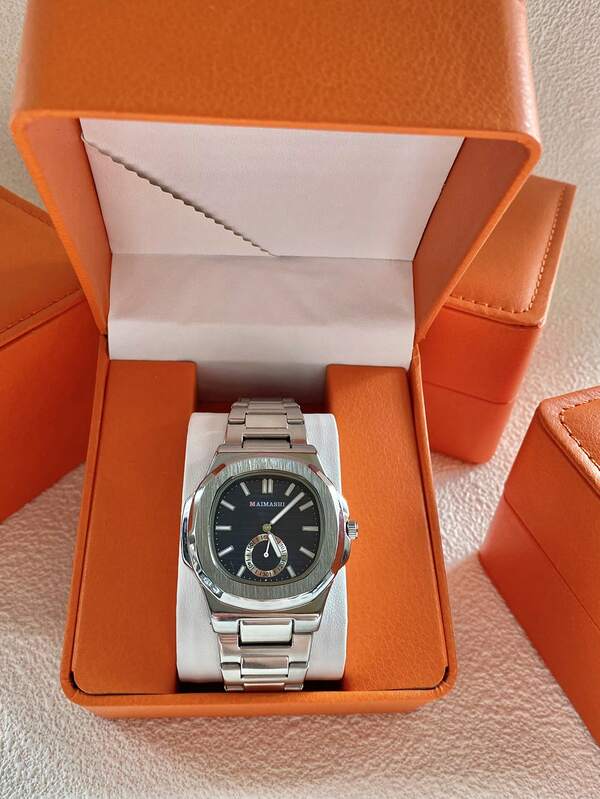 Reloj empresarial con pantalla cuadrada dual