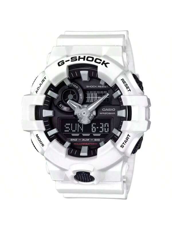 G-Shock Reloj analógico-digital para hombre con correa de resina blanca de 54mm