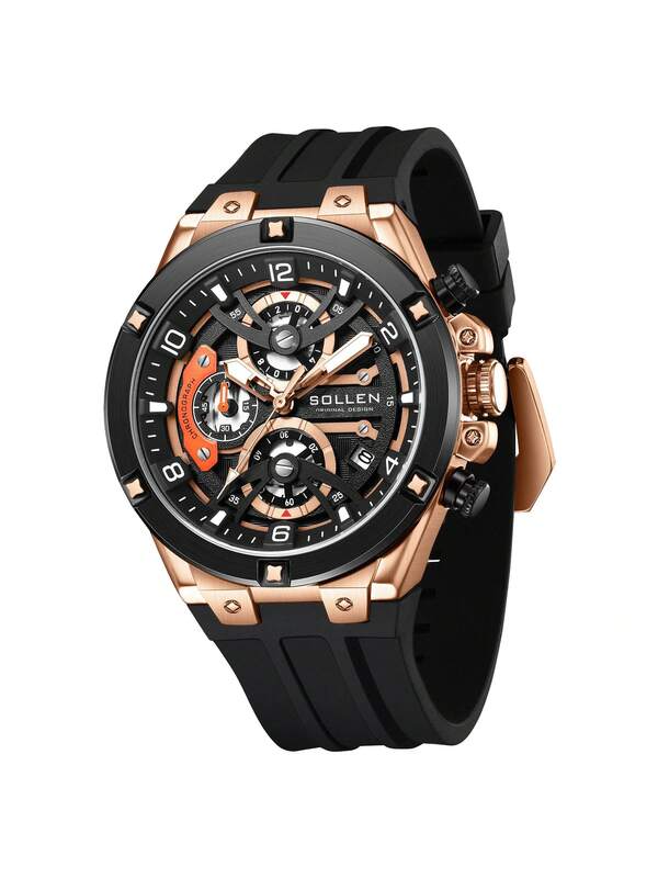Reloj cronógrafo de cuarzo analógico
